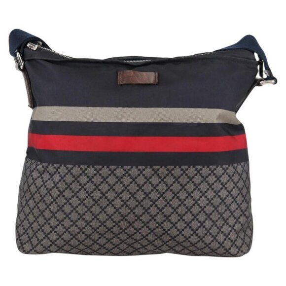 Authentic GUCCI Shoulder Bag Nylon Navy Silver 270410 - Picture 5 of 16